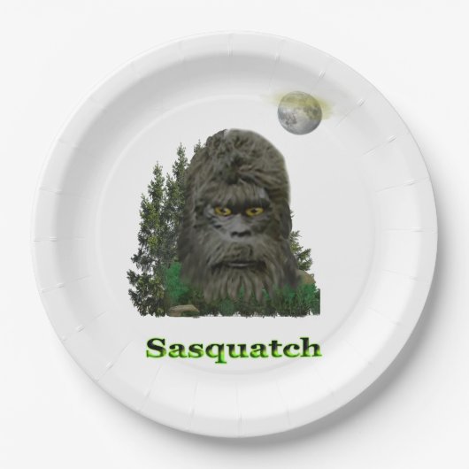 Sasquatch-producten Papieren Bordje (Voorkant)