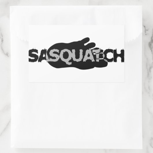 Sasquatch Rechthoekige Sticker (Tas)