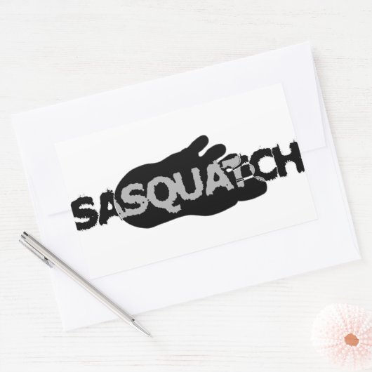 Sasquatch Rechthoekige Sticker (Envelop)