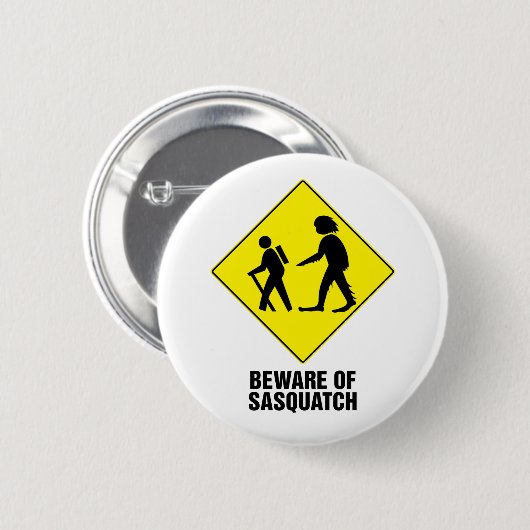 Sasquatch Ronde Button 5,7 Cm (Voorkant /achterkant)