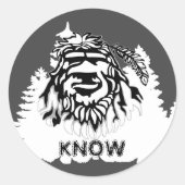 Sasquatch Ronde Sticker (Voorkant)
