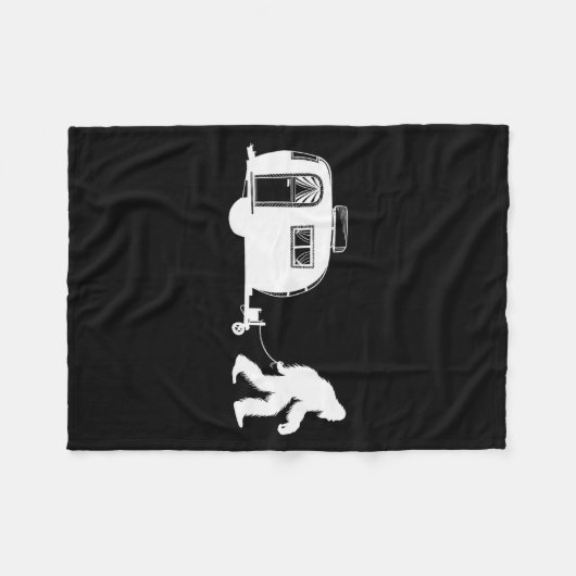 Sasquatch Rv Motorhome Camng Bigfoot Campervan Fun Fleece Deken (Voorkant (Horizontaal))