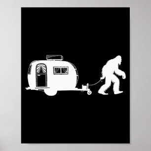 Sasquatch Rv Motorhome Kamperen Bigfoot Campervan Poster