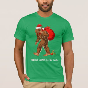 Sasquatch Santa Bigfoot Yeti Kerstcadeau T-shirt