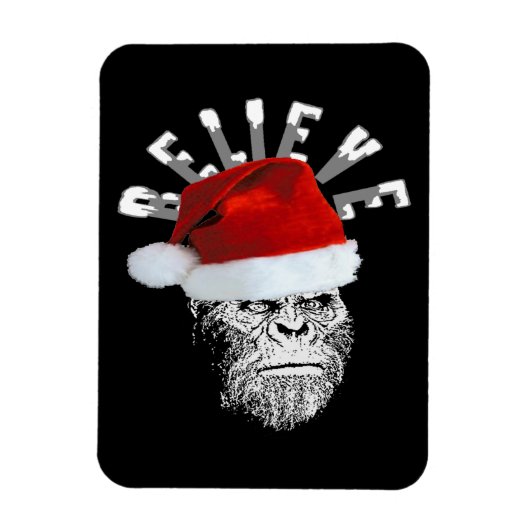 Sasquatch Santa "Geloof" Premium Kerstmagneet Magneet (Verticaal)