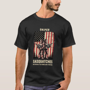 Sasquatch-scharpschutters die het vaderland verded t-shirt