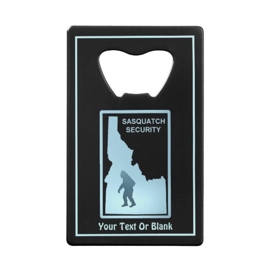 Sasquatch Security - Idaho Creditkaart Flessenopener (Voorkant)