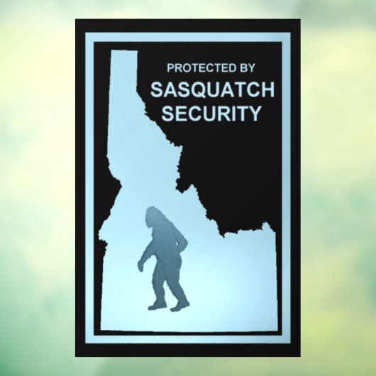 Sasquatch Security - Idaho Raamsticker (Vel 3)