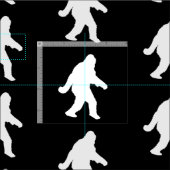 Sasquatch Silhouet Stof (Delen)