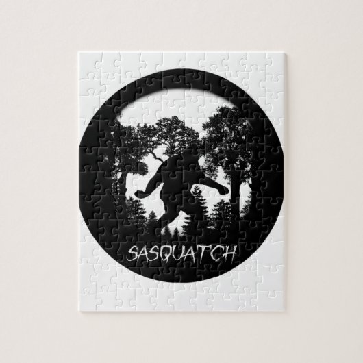 Sasquatch Silhouette Legpuzzel (Verticaal)