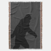 Sasquatch Silhouette on Carbon Fiber decor Deken (Voorkant Verticaal)