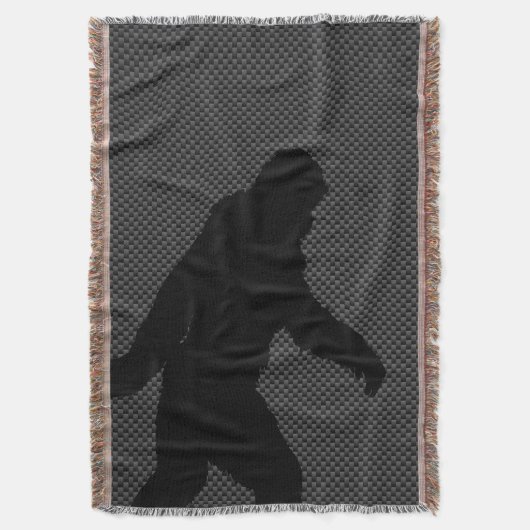 Sasquatch Silhouette on Carbon Fiber decor Deken (Voorkant Verticaal)
