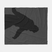 Sasquatch Silhouette op de afdruk van koolstofveze Fleece Deken (Voorkant (Horizontaal))