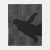 Sasquatch Silhouette op de afdruk van koolstofveze Fleece Deken (Voorkant)