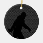 Sasquatch Silhouette op de afdruk van koolstofveze Keramisch Ornament (Voorkant)
