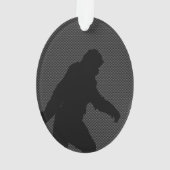 Sasquatch Silhouette op de afdruk van koolstofveze Ornament (achterkant)