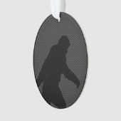Sasquatch Silhouette op de afdruk van koolstofveze Ornament (voorkant)