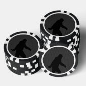 Sasquatch Silhouette op de afdruk van koolstofveze Poker Chips (Opstapeling)