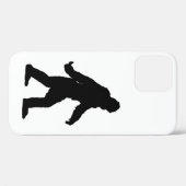 Sasquatch Silhouette op koolstofvezeldecor Case-Mate iPhone Case (Achterkant (horizontaal))