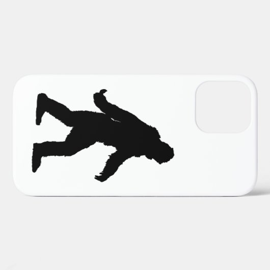Sasquatch Silhouette op koolstofvezeldecor Case-Mate iPhone Case (Achterkant (horizontaal))
