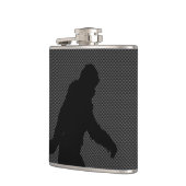 Sasquatch Silhouette op koolstofvezeldecor Heupfles (Links)