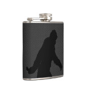 Sasquatch Silhouette op koolstofvezeldecor Heupfles (Rechts)