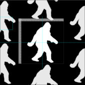 Sasquatch Silhouette Stof (Delen)