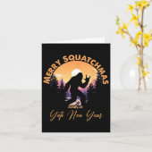 Sasquatch Sinterklaas Yeti Prettig Squatchmas Bigf Kaart (Gele Bloem)