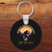 Sasquatch Sinterklaas Yeti Prettig Squatchmas Bigf Sleutelhanger (Voorkant)