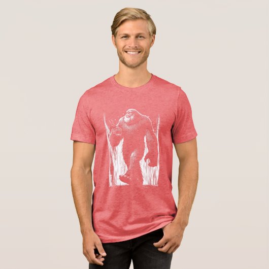 Sasquatch Sippin' Coffee T-shirt (Voorkant volledig)