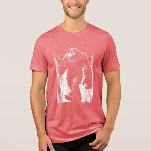 Sasquatch Sippin' Coffee T-shirt (Voorkant)