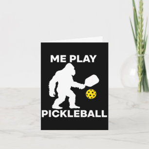 Sasquatch speelt pickleball grappige bigfoot-spele kaart