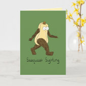 Sasquatch Squash Herfst Halloween Wenskaart Kaart (Gele Bloem)