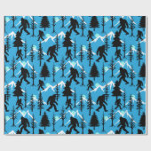 Sasquatch Squatchin in de Bossen Bigfoot Party Cadeaupapier (Vlak)