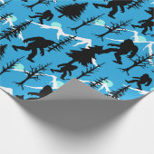 Sasquatch Squatchin in de Bossen Bigfoot Party Cadeaupapier (Hoek)