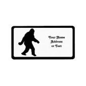 Sasquatch Squatchin' Silhouette Etiket (Voorkant)