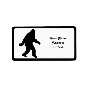 Sasquatch Squatchin' Silhouette Etiket