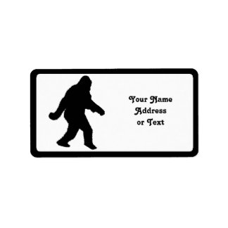 Sasquatch Squatchin' Silhouette Etiket