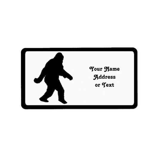 Sasquatch Squatchin' Silhouette Etiket (Voorkant)