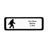 Sasquatch Squatchin' Silhouette Etiket (Voorkant)