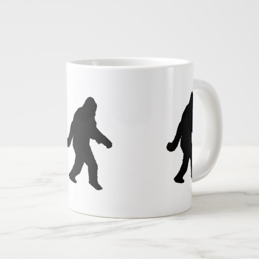 Sasquatch Squatchin' Silhouette Grote Koffiekop (Voorkant rechts)