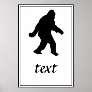 Sasquatch Squatchin' Silhouette Poster