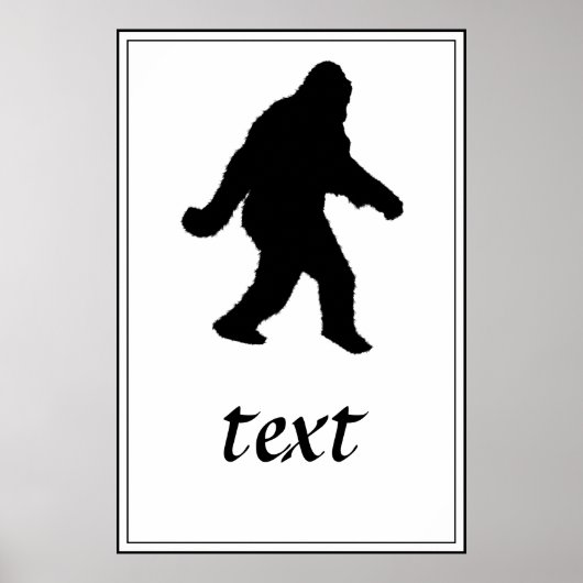 Sasquatch Squatchin' Silhouette Poster (Voorkant)