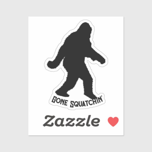 Sasquatch Squatchin' Silhouette Sticker (Vel)