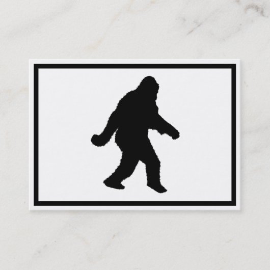 Sasquatch Squatchin' Silhouette Visitekaartje (Voorkant)
