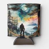 Sasquatch Staand onder het maanlicht Blikjeskoeler (Voorkant)