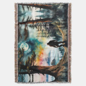 Sasquatch Staand onder het maanlicht Deken (Voorkant Verticaal)