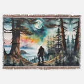Sasquatch Staand onder het maanlicht Deken (Voorkant)