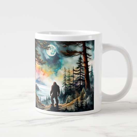 Sasquatch Staand onder het maanlicht Grote Koffiekop (Rechts)