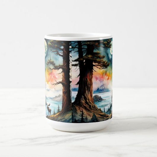 Sasquatch Staand onder het maanlicht Koffiemok (Center)